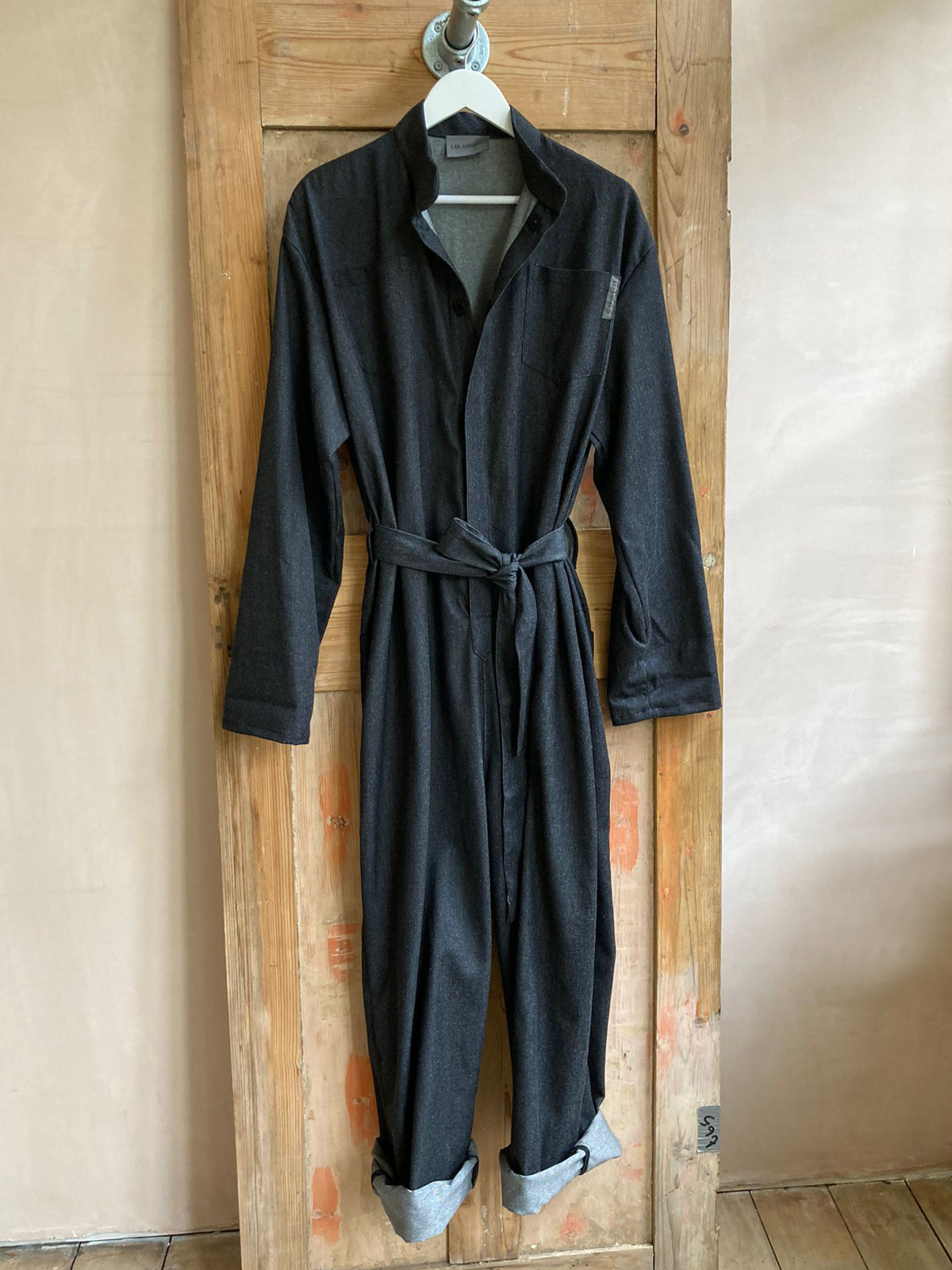 Les Animaux Black Denim Long Sleeve Jumpsuit