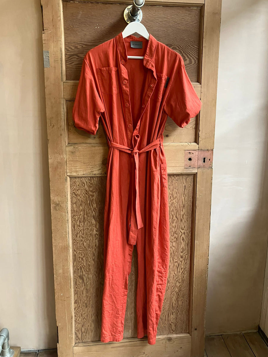 THE POTTER / Drill Short Sleeve Jumpsuit - Standard Body Length