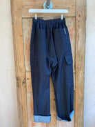 Les Animaux Elastic waist Organic denim cargo pant