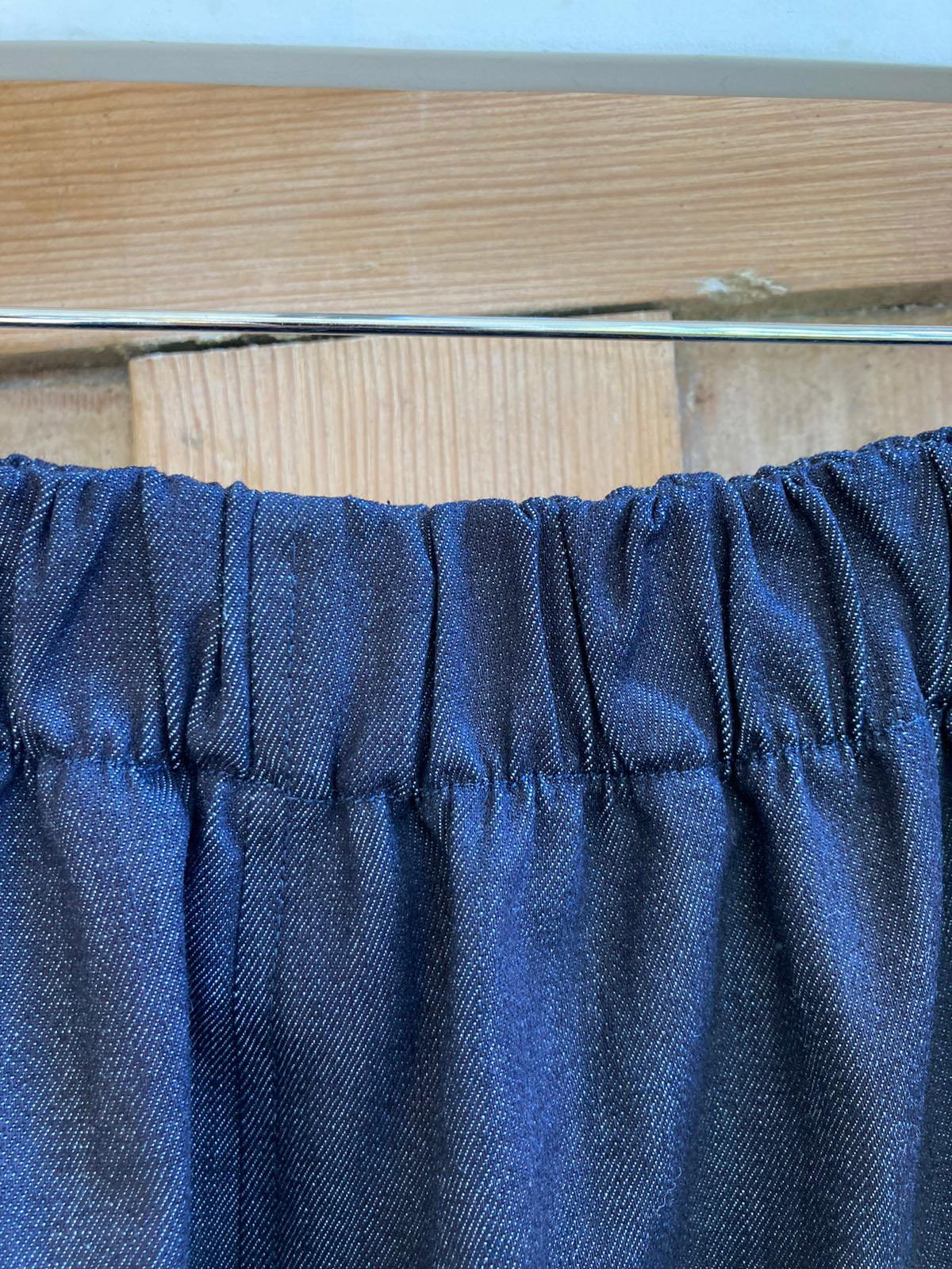 Les Animaux Elastic waist Organic denim cargo pant