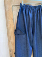 Les Animaux Elastic waist Organic denim cargo pant
