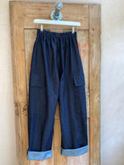 Les Animaux Elastic waist Organic denim cargo pant