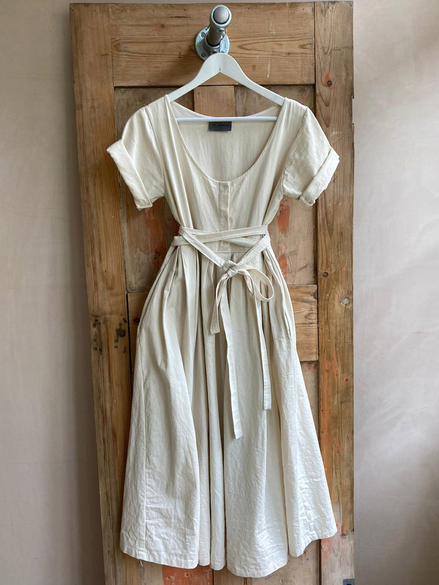 THE MILK MAID / Short Sleeve Dress Long Les Animaux