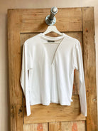 Les Animaux Long sleeve mesh insert organic cotton tee