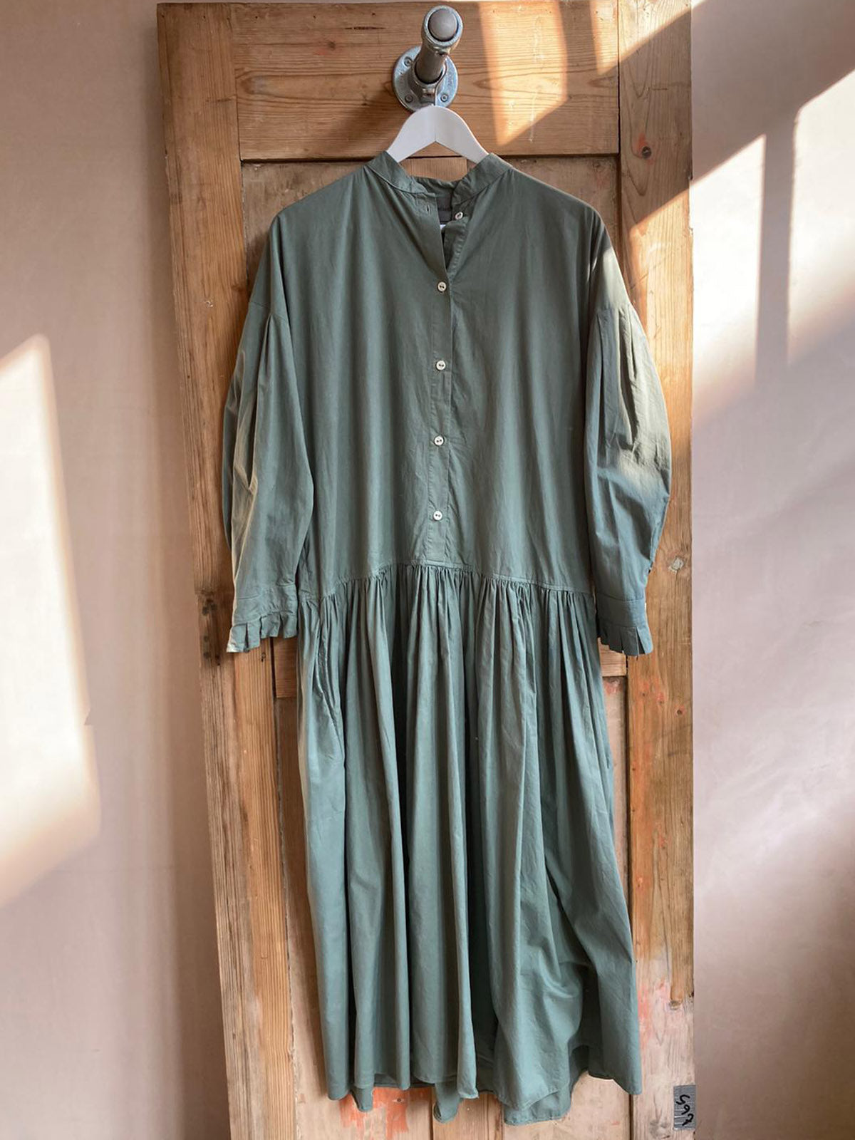 Les Animaux Long Sleeve Organic Poplin Poet Dress