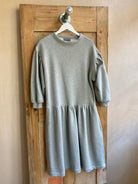 Les Animaux Long Sleeve Sweatshirt dress Lt Grey Marl