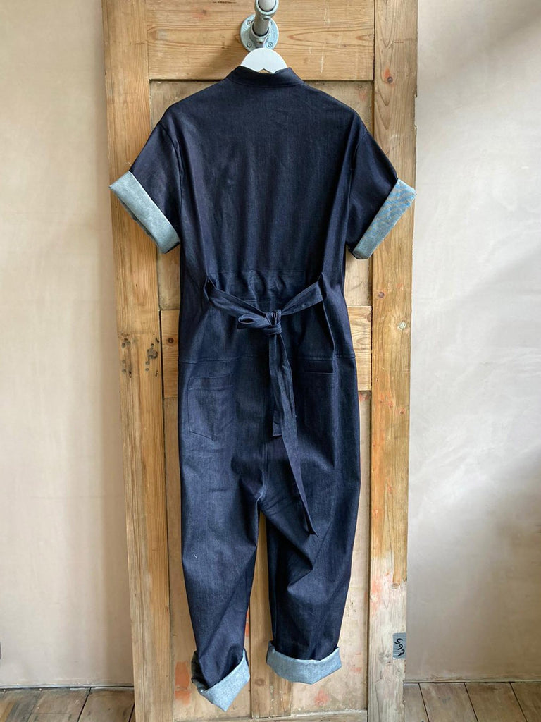 Les Animaux short sleeve organic denim jumpsuit