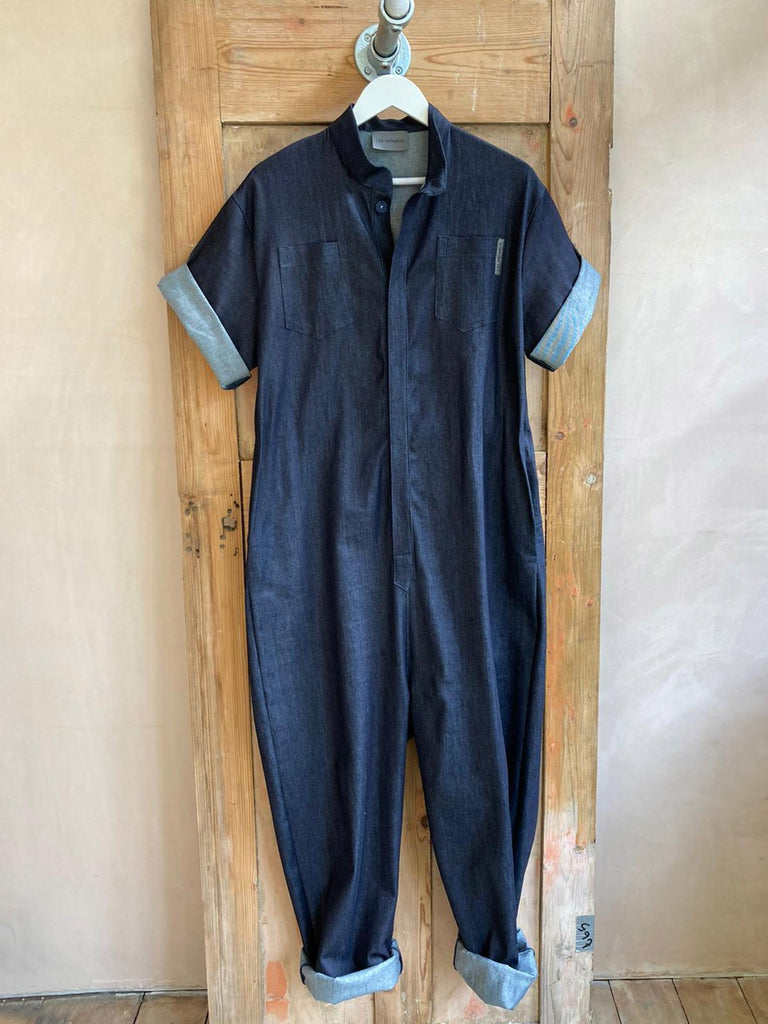 Les Animaux short sleeve organic denim jumpsuit