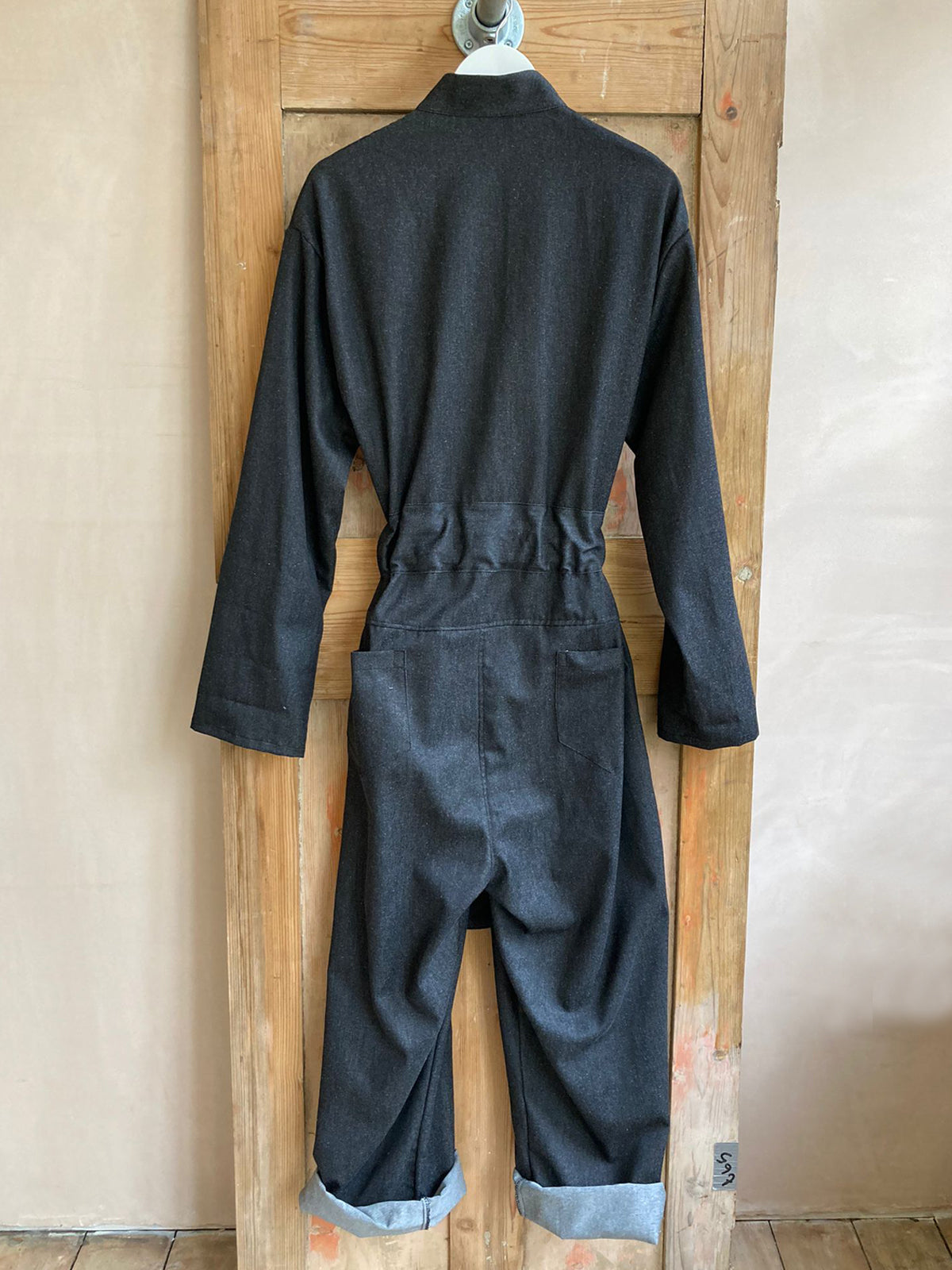 Les Animaux Mens balck denim jumpsuit