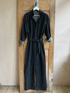 Les Animaux Mens balck denim jumpsuit