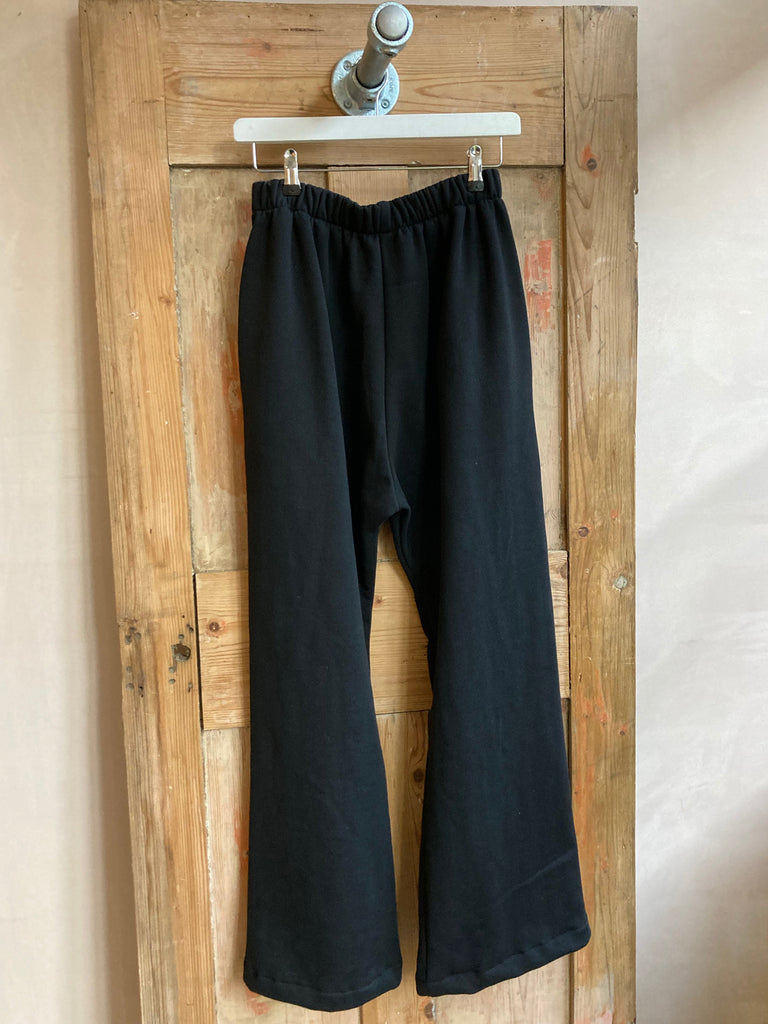 The Sculptor Wide Leg Sweat Pant Black