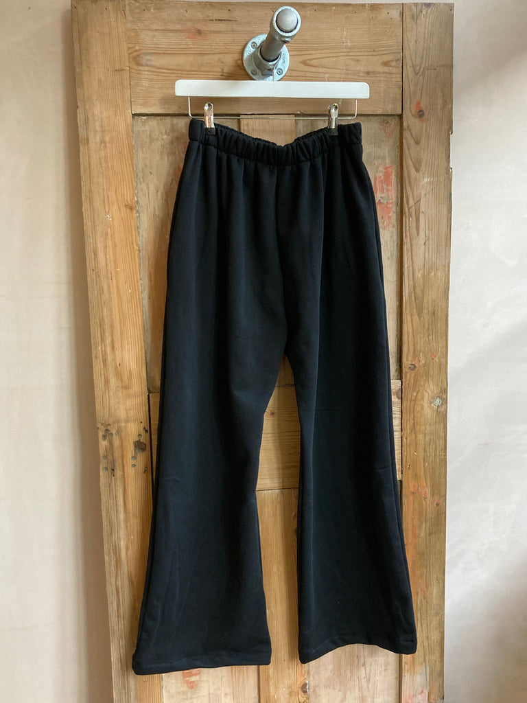 The Sculptor Wide Leg Sweat Pant Black