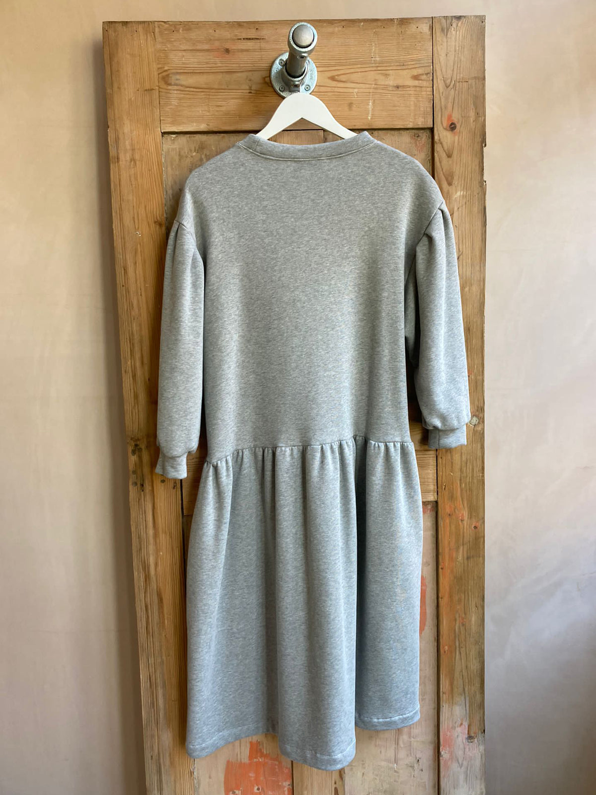 Les Animaux Long Sleeve Sweatshirt dress Lt Grey Marl